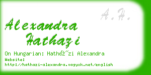 alexandra hathazi business card